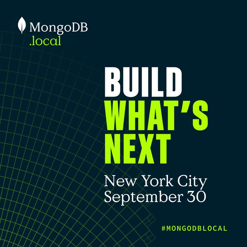 Cover Image for MongoDB.local NYC: For Founders Building What's Next