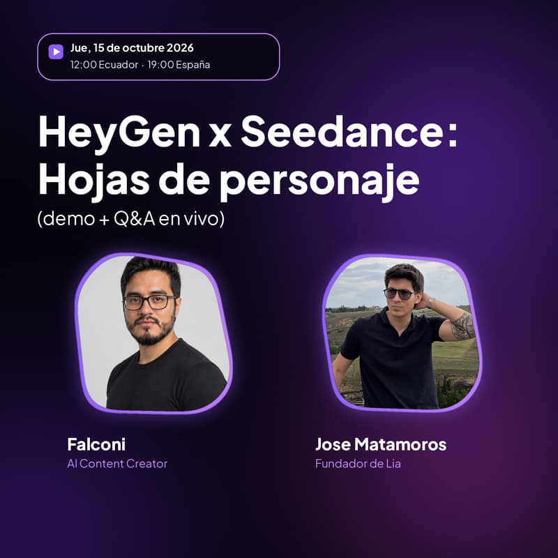 Cover Image for HeyGen x Seedance:Hojas de Personaje.