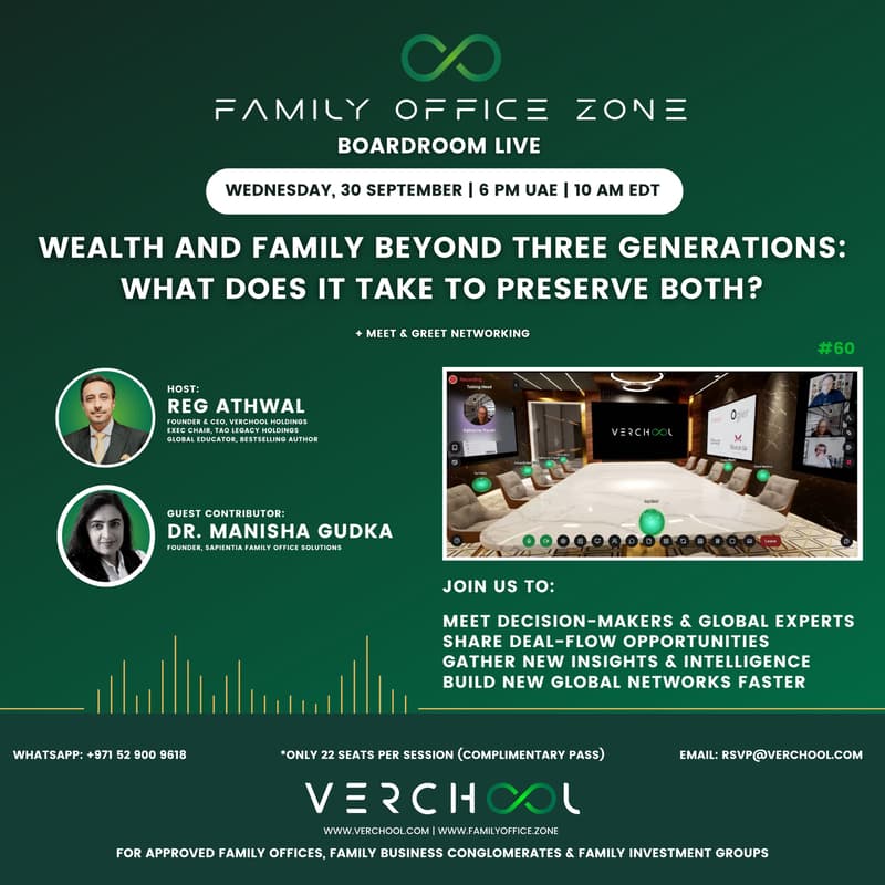 Cover Image for Family Office Zone - Boardroom Live # 60 | Wealth and Family Beyond Three Generations: What Does It Take to Preserve Both?