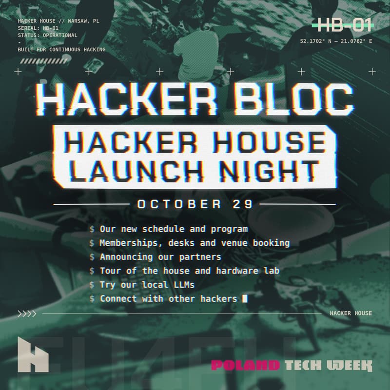 Cover Image for Hacker House Launch Night @ Hacker Bloc