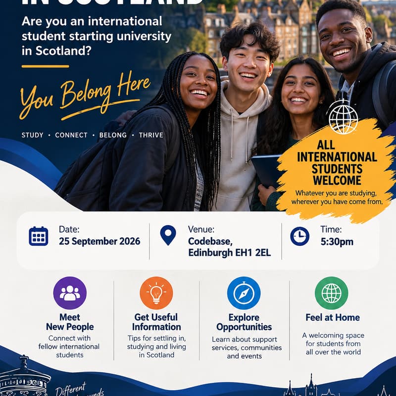 Cover Image for Scotland International Students Freshers Event