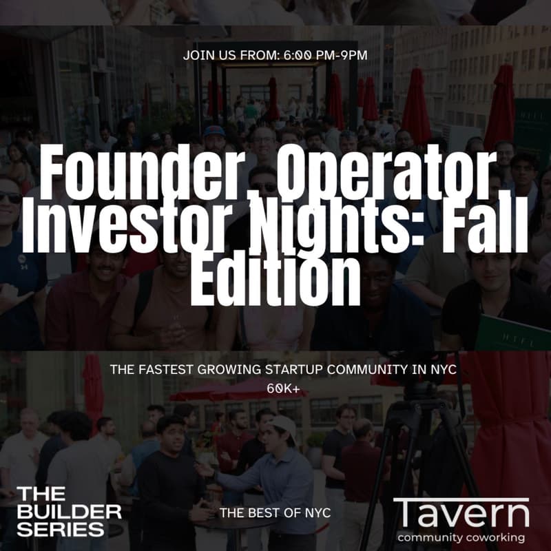 Cover Image for The Builder Series: Founder, Investor & Operator Nights - November 5th