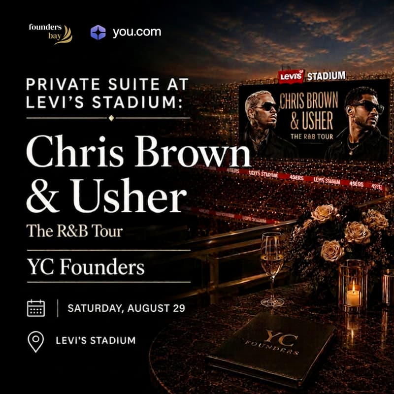 Cover Image for PRIVATE SUITE AT LEVI’S STADIUM: Chris Brown & Usher | The R&B Tour | YC Founders
