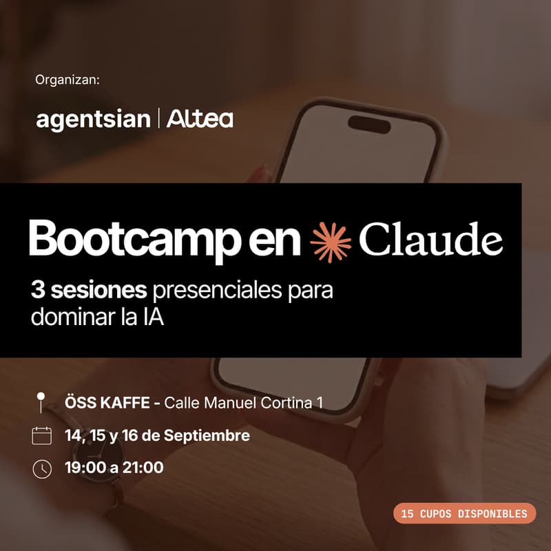 Cover Image for Bootcamp en Claude: 3 sesiones presenciales para dominar la IA con Paul McFarlane