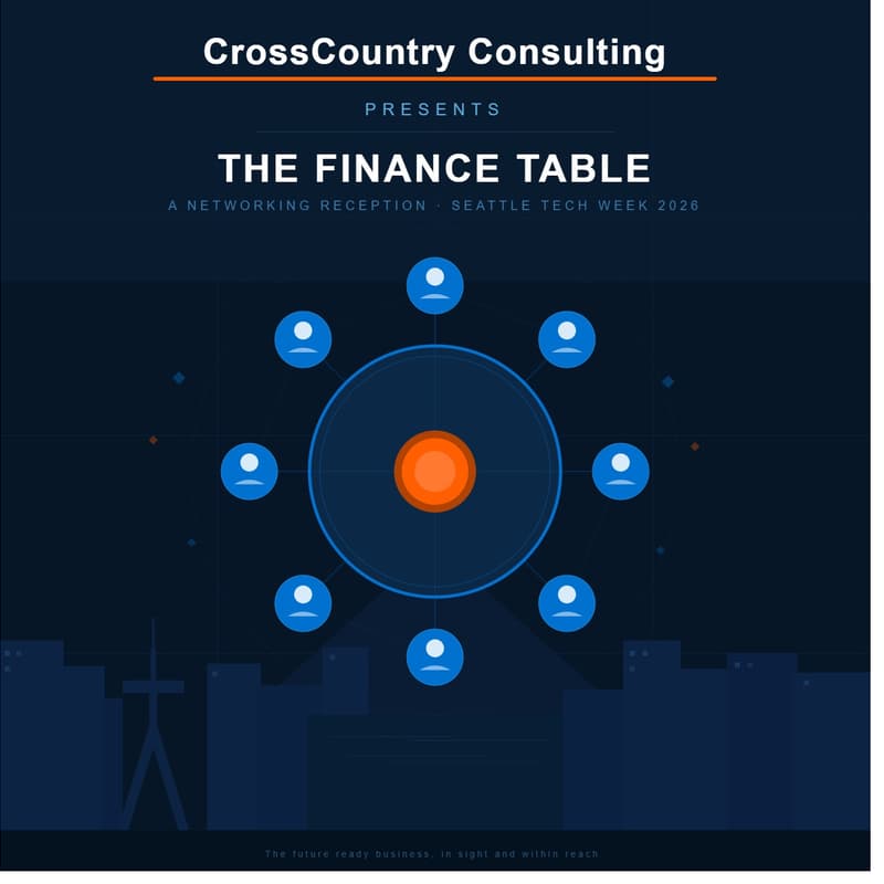 Cover Image for The Finance Table: A Networking Reception for Seattle Tech Finance Leaders with CrossCountry Consulting