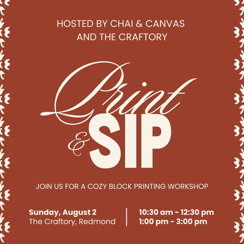 Cover Image for Chai & Canvas Block Printing Workshop