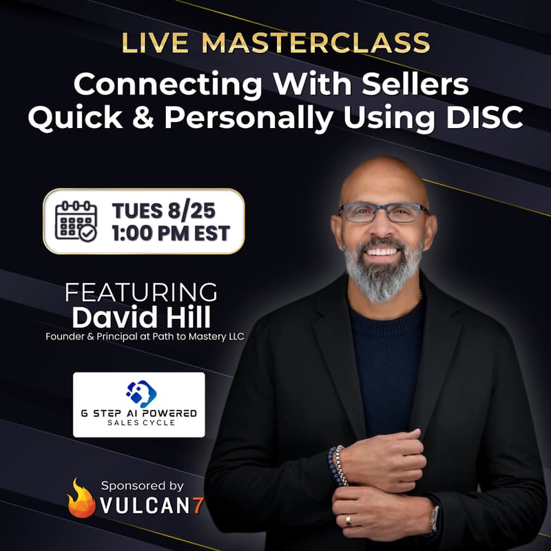 Cover Image for Connecting with Sellers Quick & Personally Using DISC with David Hill