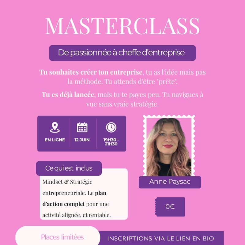 Cover Image for MASTERCLASS OFFERTE : La Micro au Féminin