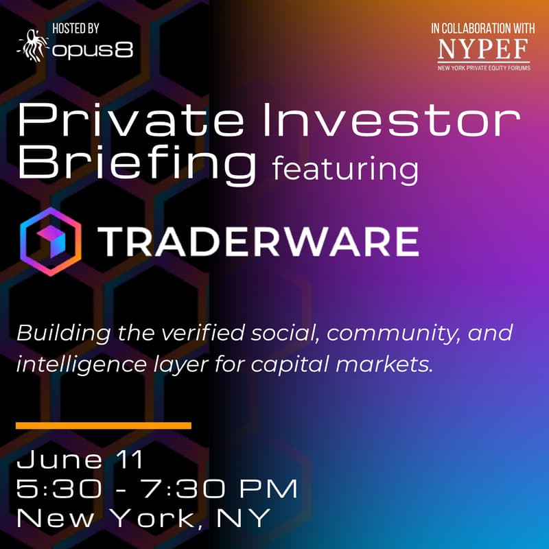 Cover Image for Traderware Private Investor Briefing - NYC