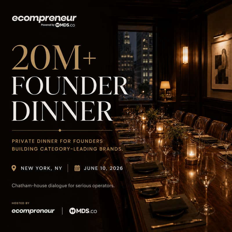 Cover Image for New York 20M+ Ecom Founder Dinner June 2026