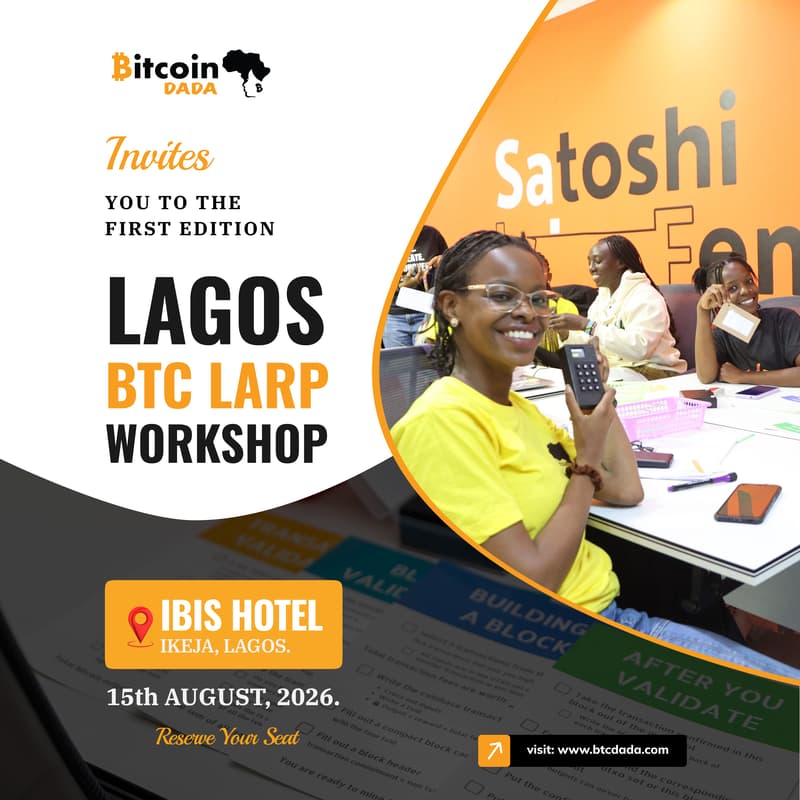 Cover Image for BTC DADA BITCOIN LARP TRAINING: Lagos