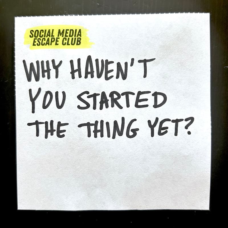 Cover Image for WHY HAVEN'T YOU STARTED THE THING YET?