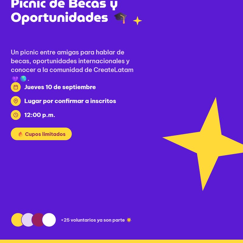 Cover Image for PICNIC DE BECAS Y COMUNIDAD CREATELATAM