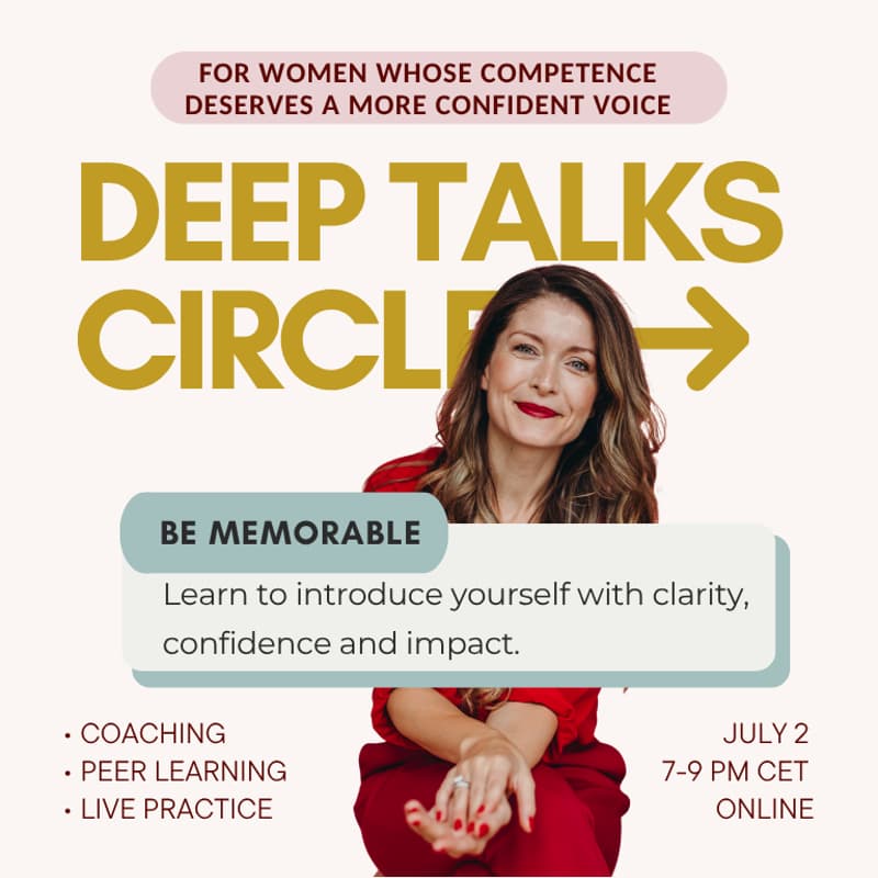 Cover Image for Deep Talks Circle for Women: Be Memorable