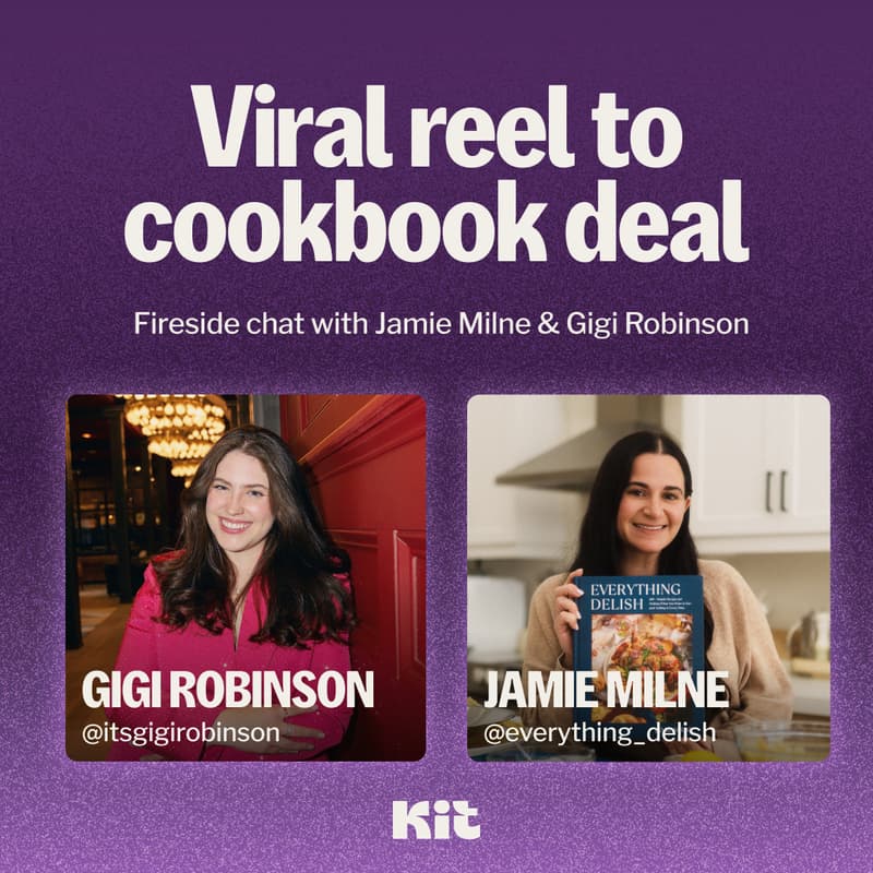 Cover Image for Viral reel to cookbook deal: Fireside chat with Jamie Milne and Gigi Robinson