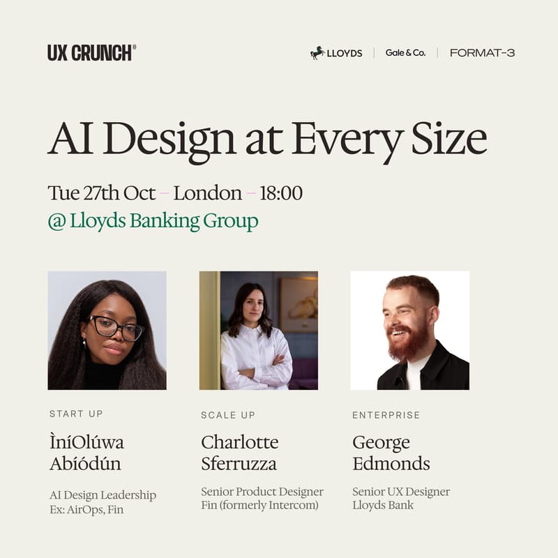 Cover Image for UXCrunch: AI Design at Every Size
