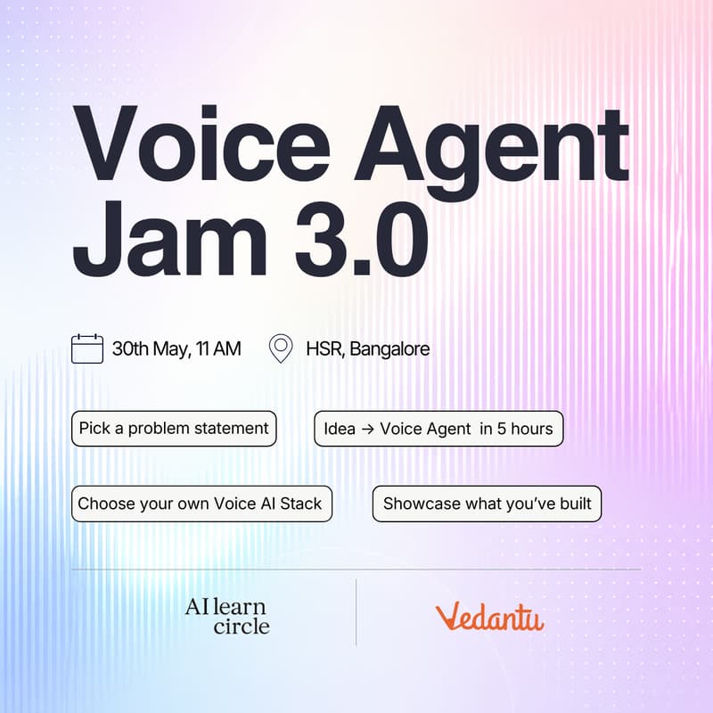 Cover Image for Voice Agent Jam 3.0 @Vedantu