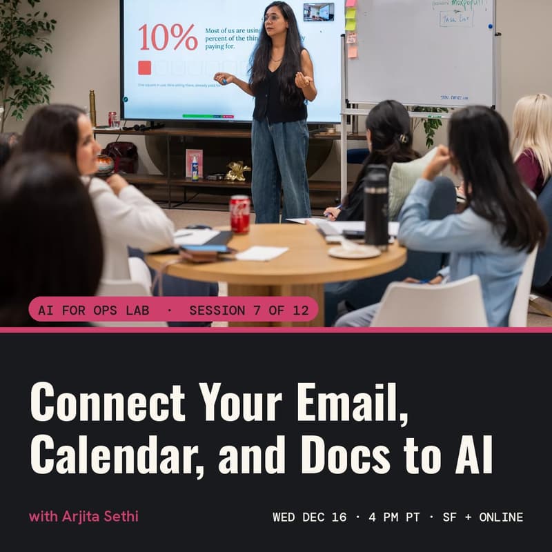Cover Image for AI for Ops Lab: Connect Your Email, Calendar, and Docs to AI