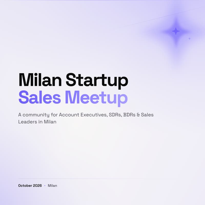 Cover Image for Milan Startup Sales Meetup
