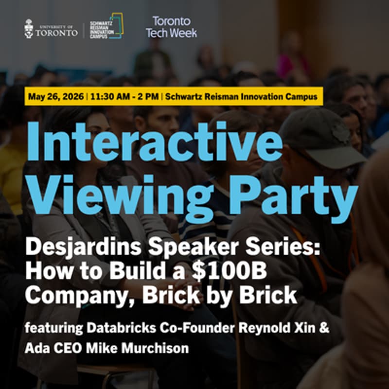 Cover Image for Interactive Viewing Party: Desjardins Speaker Series: How to Build a $100B Company, Brick by Brick