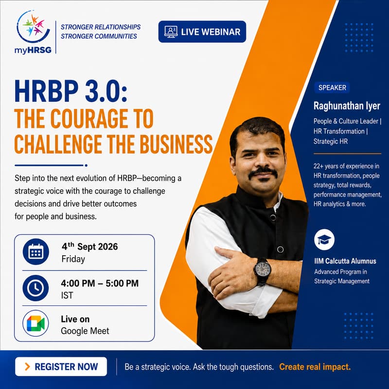 Cover Image for Webinar - HRBP 3.0: The Courage to Challenge the Business