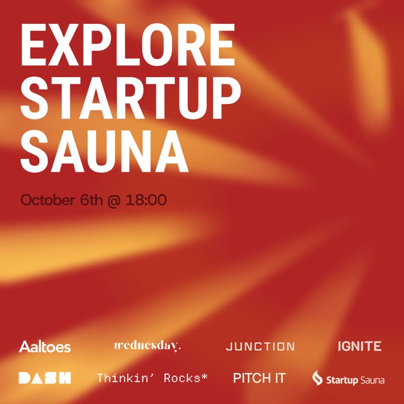 Cover Image for Explore Startup Sauna 6.10.