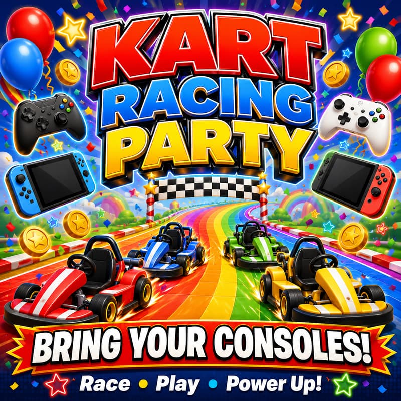 Cover Image for 🏁 Super Mario Kart Party: Race, Play & Power Up! 🍄