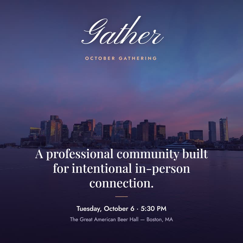 Cover Image for Gather — Intentional in-person connection for professionals