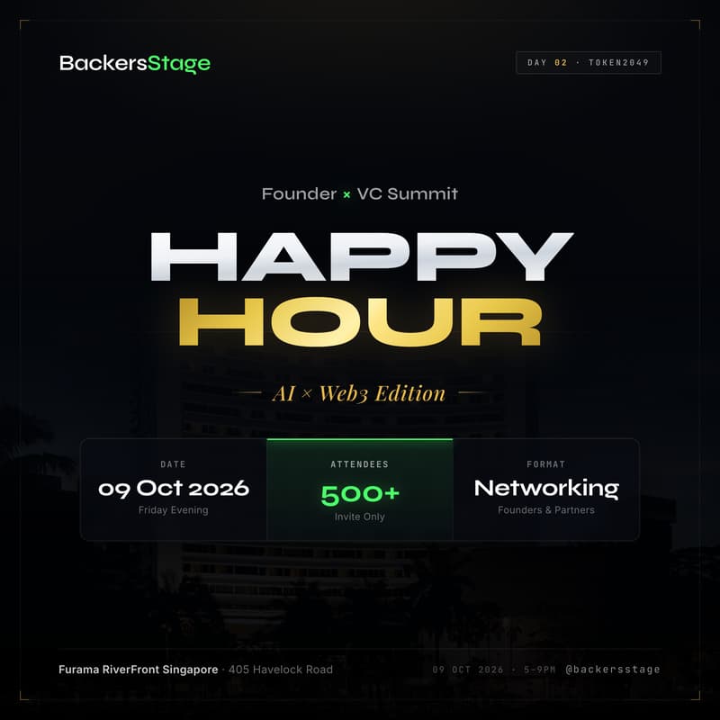 Cover Image for Founder x VC Summit: AI x Web3 Edition | Happy Hour | Token2049 Week 🇸🇬