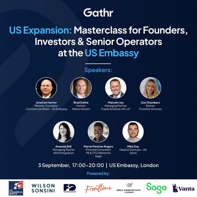 Cover Image for US Expansion: Masterclass for Founders, Investors & Senior Operators at the US Embassy