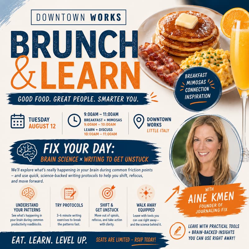 Cover Image for Brunch & Learn | Brain Science & Writing to Get Unstuck