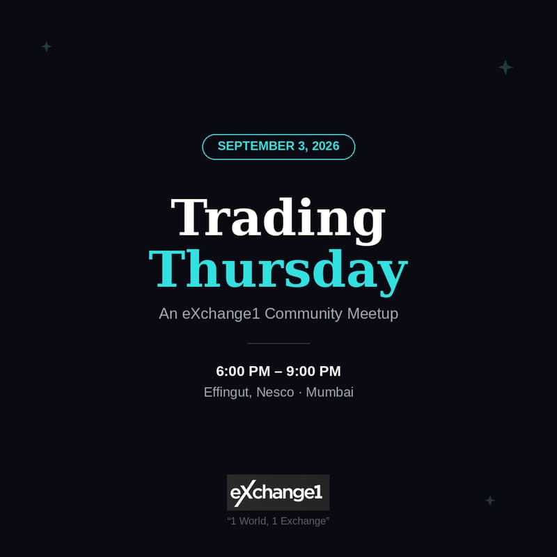 Cover Image for Trading Thursday: eXchange1 Mumbai Community Meetup