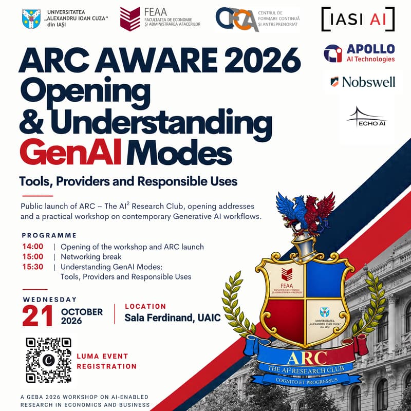 Cover Image for ARC AWARE 2026 Opening & Understanding GenAI Modes: Tools, Providers and Responsible Uses
