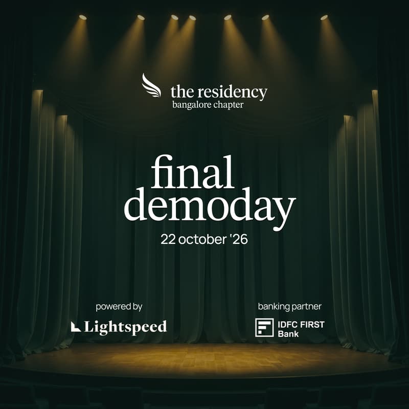 Cover Image for The Residency BLR - Demo day