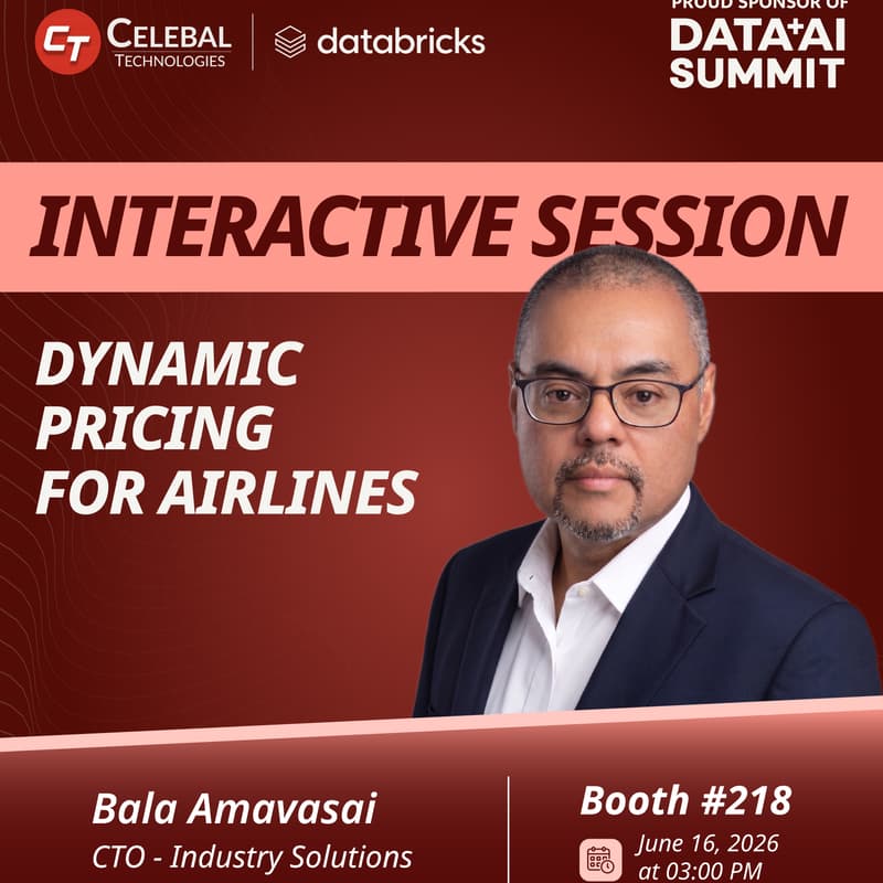 Cover Image for Dynamic Pricing for Airlines by Bala Amavasai | Celebal Tech Booth #218