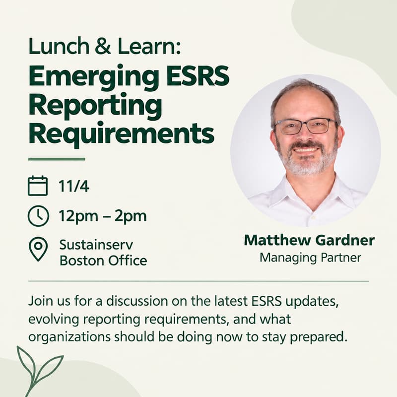 Cover Image for Lunch & Learn: ESRS and Emerging Reporting Requirements