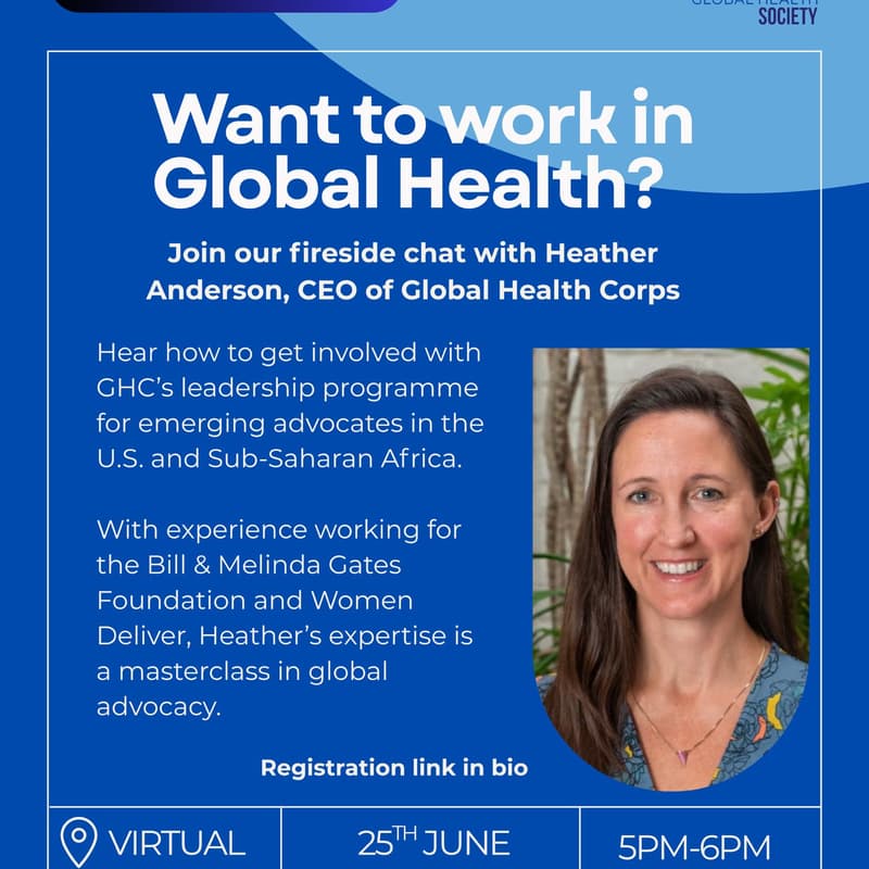 Cover Image for Fireside Chat with Heather Anderson, Chief Executive Officer of Global Health Corps