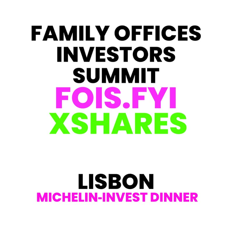 Cover Image for 🇵🇹Family Offices Investors Summit 🥂🕯Michelin‑Dinner📍Lisbon📍July 23-26 #ETHGlobal 🇵🇹