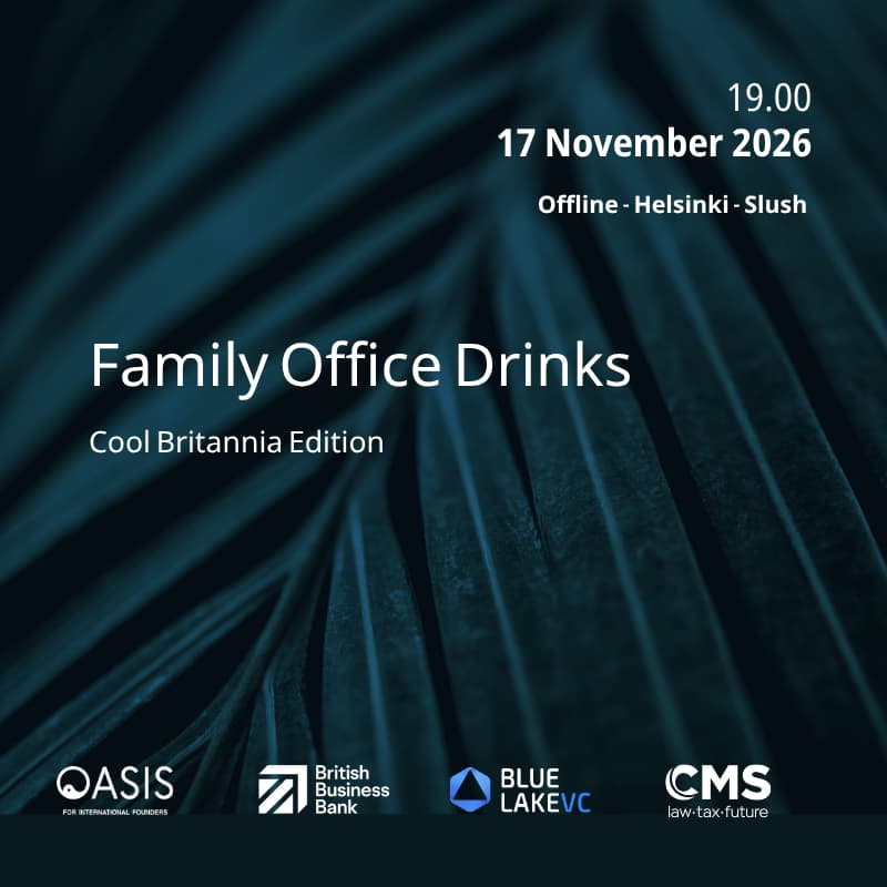 Cover Image for Blue Lake. Family Office Drinks