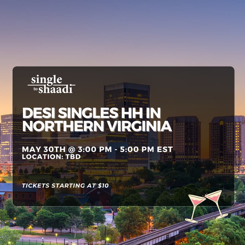 Cover Image for Desi Singles Happy Hour in Northern Virginia