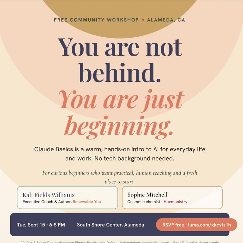 Cover Image for Your New Everyday Assistant - A free, hands-on intro to Claude AI.