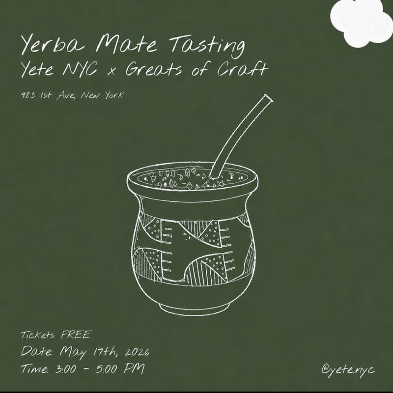 Cover Image for Yete NYC X Greats of Craft - Yerba Mate Tasting