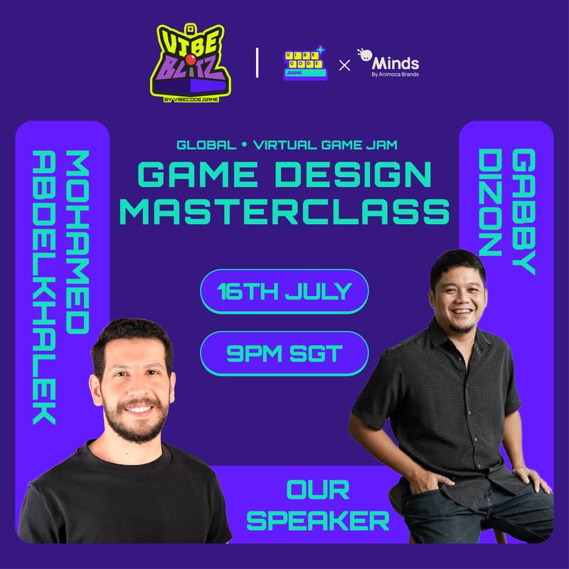 Cover Image for Game Design Masterclass (Vibeblitz by vibecode.game X Minds by Animoca Brands)