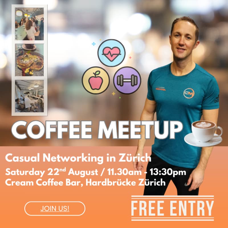 Cover Image for Coffee Meetup Zürich #5th ☕ - Recharge your Summer: More Energy. Better Habits. Feel Your Best ☀️⚡