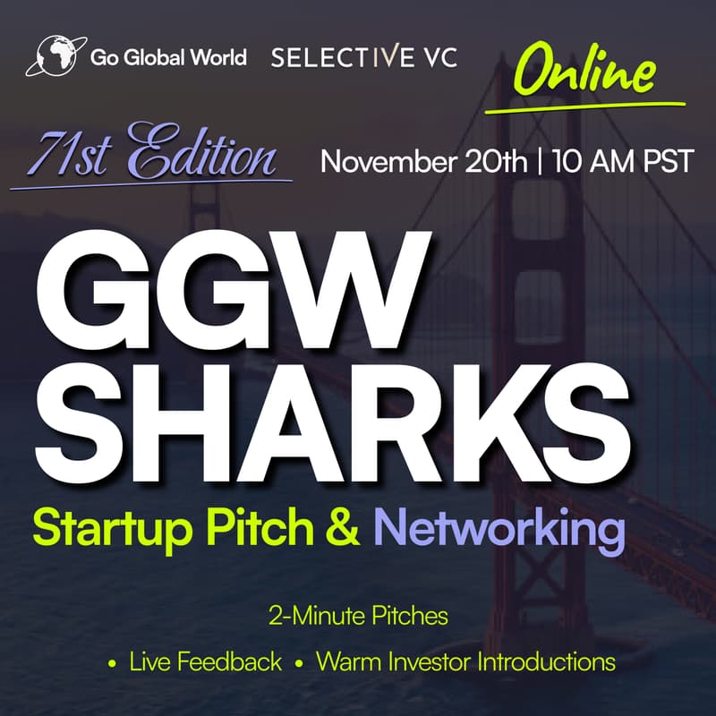 Cover Image for GGW Sharks #72. Startup Pitch & Networking