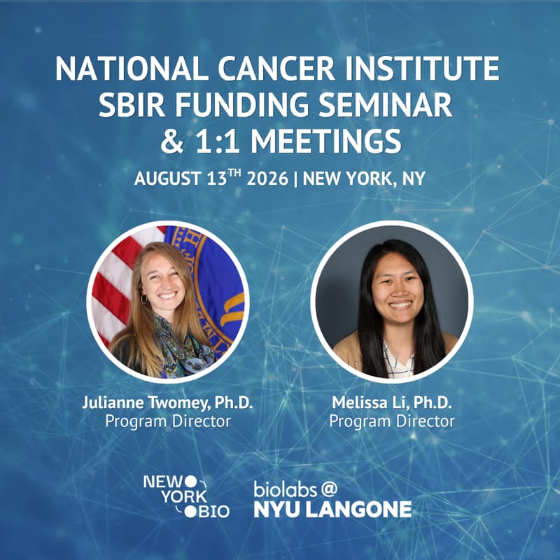 Cover Image for Join the National Cancer Institute SBIR Funding Seminar & 1:1 Meetings