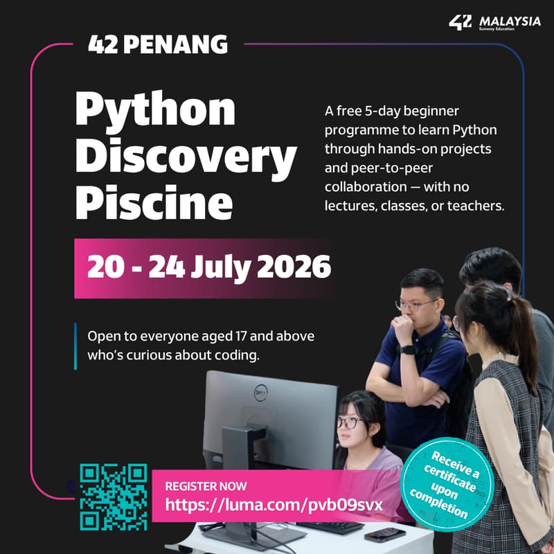Cover Image for Python Discovery Piscine (42 Penang)