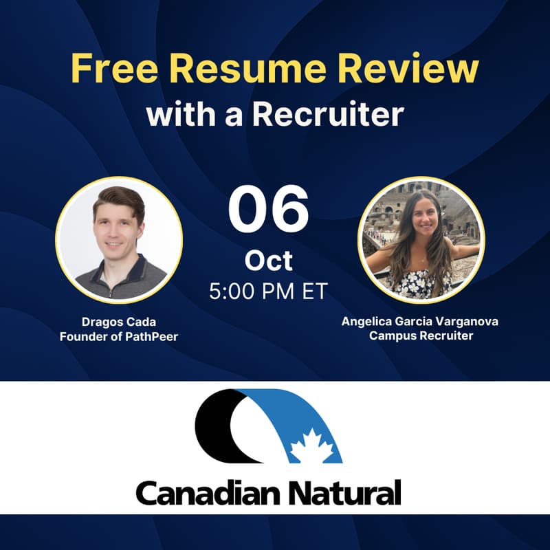 Cover Image for Free Resume Review With a Recruiter - Canadian Natural Resources