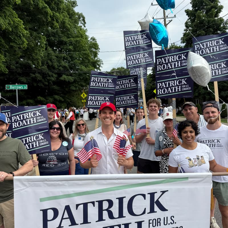 Cover Image for March in Braintree Stars & Stripes Parade with Patrick Roath for Congress!
