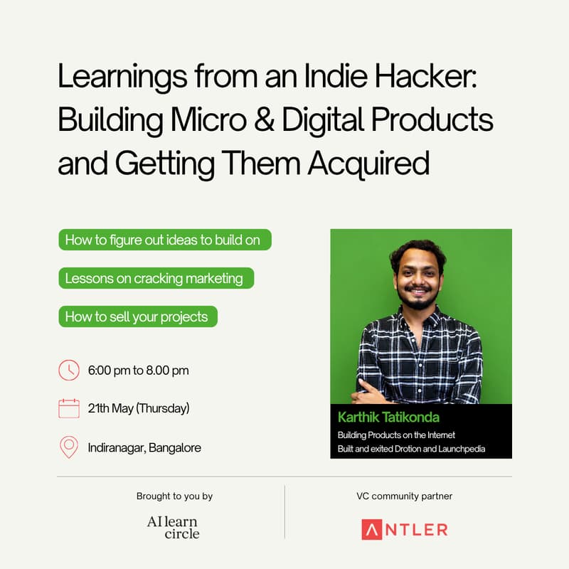 Cover Image for Learnings from an Indie Hacker: Building Micro & Digital Products and Getting Them Acquired